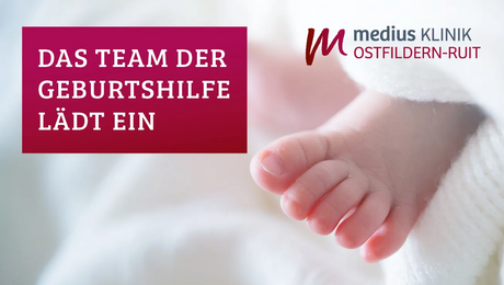 Babyfüsschen als Symbolbild des Infoabend für werdende Eltern der medius KLINIK OSTFILDERN-RUIT