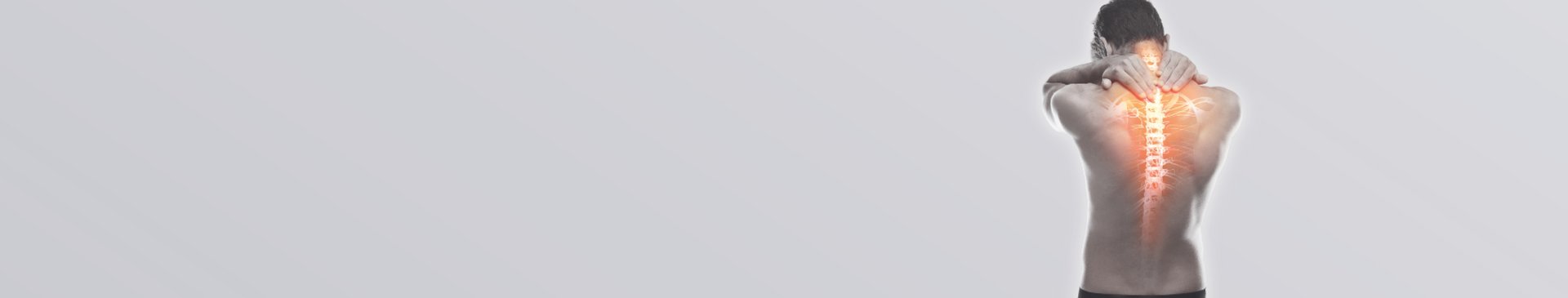 Rücken eines Mannes mit leuchtender Wirbelsäule als Symbol für den Aktionstag Rückengesundheit an der medius KLINIK NÜRTINGEN