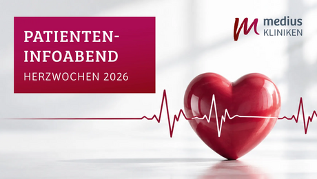 Herz als Symbol für Patienteninfoabend zum Thema Vorhofflimmern an der medius KLINIK NÜRTINGEN