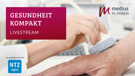 Ultraschall der Hand als Symbol für Livestream zum Thema Rheuma der medius KLINIKEN
