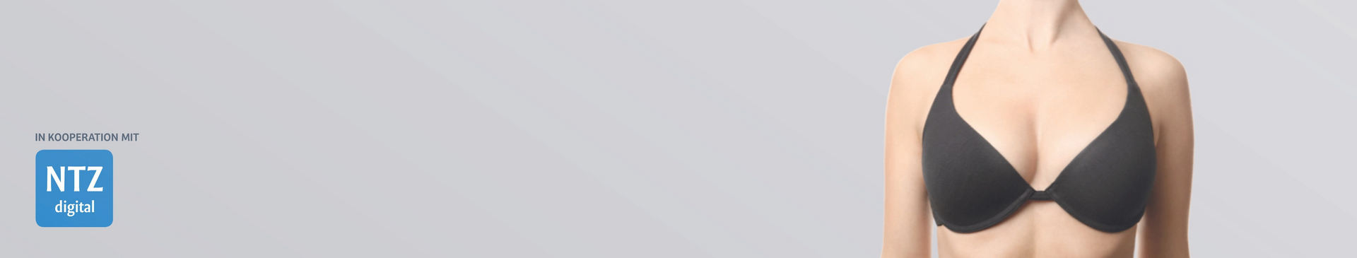Frau mit schwarzem BH als Symbolbild für den Livestream der medius KLINIKEN zum Thema Plastische Brustchirurgie