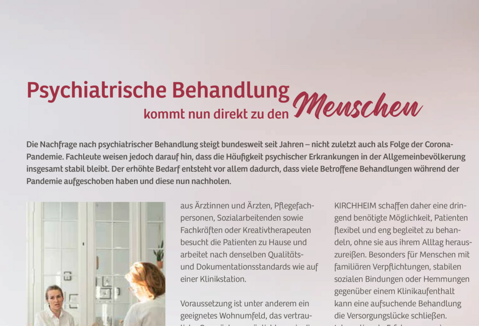 StÄB medius KLINIK KIRCHHEIM, Artikel im Patientenmagazin MiTTENDRIN 2026