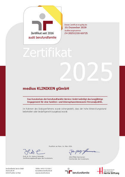 Zertifikat Beruf und Familie 2025-2028